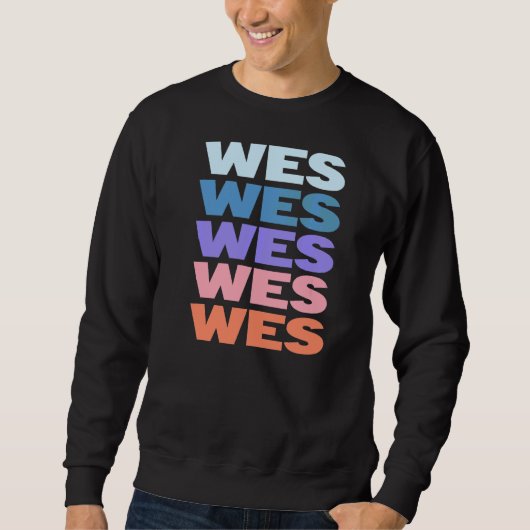 Moderne, wiederholte Textdesigns Sweatshirt (Vorderseite)