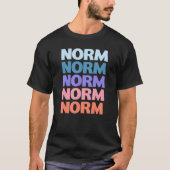 Moderne, wiederholte TextNorm T-Shirt (Vorderseite)
