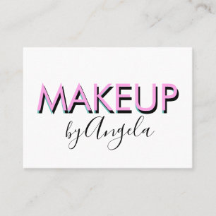 Moderne Wiederholung Makeup-Salon Nägel Wimpern Visitenkarte