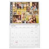 Moderne Wiederholung von 12 Bildern mit benutzerde Kalender (Jan 2027)