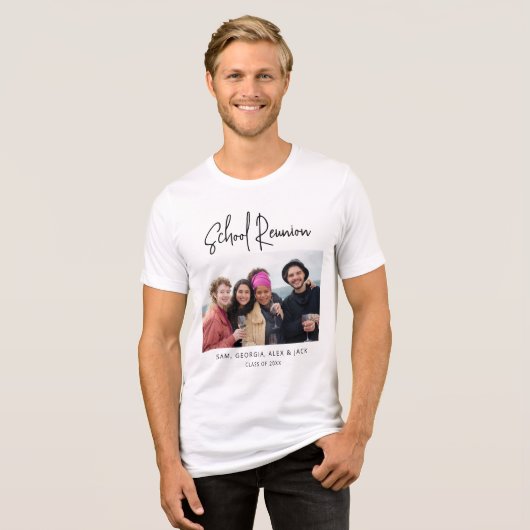 Moderne Wiedersehen der Personalisierten Foto Scho Tri-Blend Shirt (Vorderseite voll)