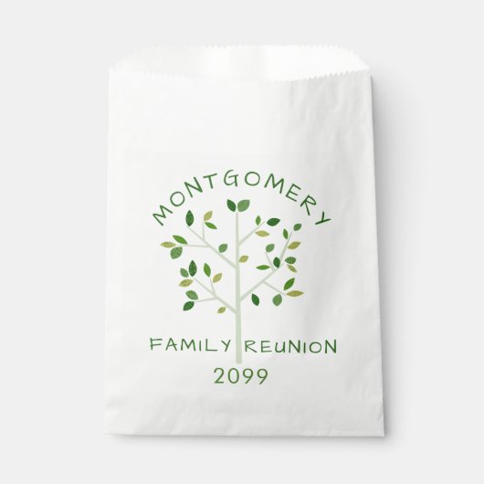 Moderne Wiedersehen Family Family Tree Personalisi Geschenktütchen (Vorderseite)