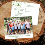 Moderne Wiedersehen Foto Tree Einladung Postkarte<br><div class="desc">Kostengünstige Postkarteneinladungen für eine Familienveranstaltung mit Wiedersehen oder Ansammlung mit Foto und Grünbaum. Der gesamte Text kann für den jeweiligen Ereignistyp entsprechend geändert werden. HILFE: Für Hilfe bei Designänderungen oder Personalisierungen, Farbänderungen, Größenanpassungen, der Übertragung des Designs auf ein anderes Produkt oder zur Koordination von Gegenständen wenden Sie sich bitte an...</div>