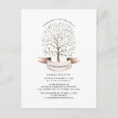 Moderne Wiedersehen Genealogie Tree Aquarell Postkarte (Vorderseite)