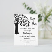 Moderne Wiedersehen mit Schwarz/Weiß-Familie Save Postkarte (Stehend Vorderseite)