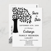 Moderne Wiedersehen mit Schwarz/Weiß-Familie Save Postkarte (Vorne/Hinten)