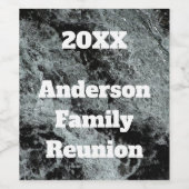 Moderne Wiedersehen Schwarz-weiß sinkendes Wasser Weinetikett (Einzelnes Label)