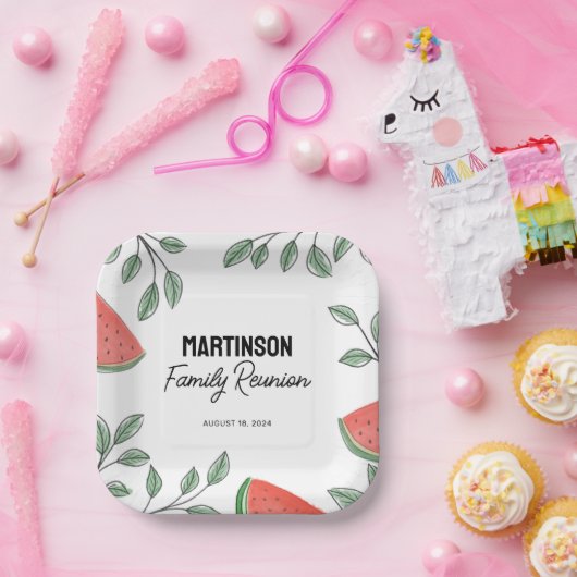 Moderne Wiedersehen Summer Tree Pappteller (Party)