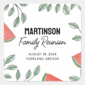 Moderne Wiedersehen Summer Tree Quadratischer Aufkleber (Vorderseite)