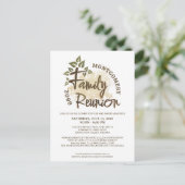 Moderne Wiedersehen Tree Einladung Postkarte (Stehend Vorderseite)