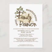 Moderne Wiedersehen Tree Einladung Postkarte (Vorderseite)