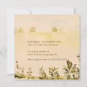 Moderne Wiesen-Blumenlandschaft Geburtstag Einladung (Rückseite)