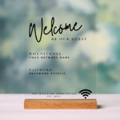 Moderne WiFi-Netzwerkkennwortinformation Acrylschild (Neutral)