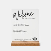 Moderne WiFi-Netzwerkkennwortinformation Acrylschild (Vorderseite)