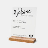 Moderne WiFi-Netzwerkkennwortinformation Acrylschild (Winkel)