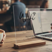 Moderne Wifi-Passwort-Netzwerk Acrylschild