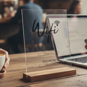 Moderne Wifi-Passwort-Netzwerk Acrylschild