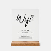 Moderne Wifi-Passwort Netzwerk  Acrylschild (Vorderseite)