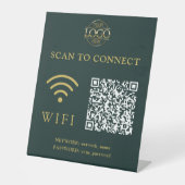 Moderne Wifi-Passwort & Netzwerk | QR-Code-Logo Sockelschild (Vorderseite)