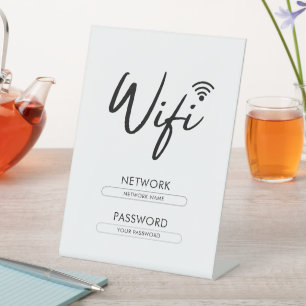 Moderne Wifi-Passwort-Netzwerk Sockelschild