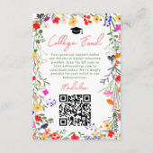 Moderne WildBlume Abschluss Uni Begleitkarte (Vorderseite)