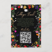 Moderne WildBlume Abschluss Uni Begleitkarte (Vorderseite)