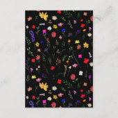 Moderne WildBlume Abschluss Uni Begleitkarte (Rückseite)