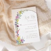 Moderne Wildblume Arch Rustikale Boho Hochzeit RSVP Karte