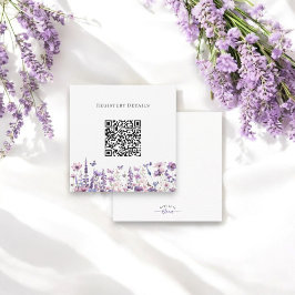 Moderne Wildblume Baby Dusche Registriernummer qr Begleitkarte