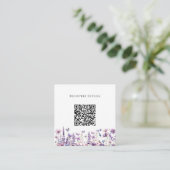 Moderne Wildblume Baby Dusche Registriernummer qr Begleitkarte (Stehend Vorderseite)