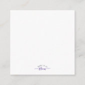 Moderne Wildblume Baby Dusche Registriernummer qr Begleitkarte (Rückseite)