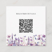 Moderne Wildblume Baby Dusche Registriernummer qr Begleitkarte (Vorderseite)