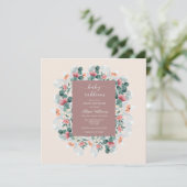 Moderne Wildblume Babydusche Einladung (Stehend Vorderseite)