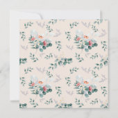 Moderne Wildblume Babydusche Einladung (Rückseite)