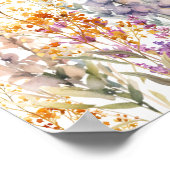 Moderne Wildblume Babydusche Empfang Poster (Ecke)