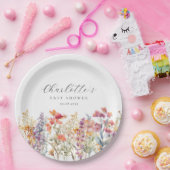 Moderne Wildblume Babydusche Pappteller (Party)