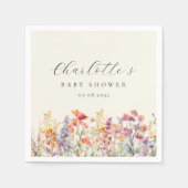 Moderne Wildblume Babydusche Serviette (Vorderseite)