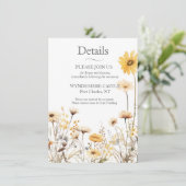 Moderne Wildblume Begleitkarte (Stehend Vorderseite)