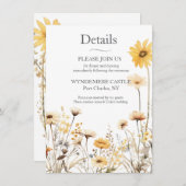 Moderne Wildblume Begleitkarte (Vorne/Hinten)