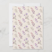 Moderne Wildblume Beige Classic Foto Hochzeit Einladung (Rückseite)