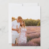 Moderne Wildblume Beige Foto Engagement Partei Einladung (Rückseite)