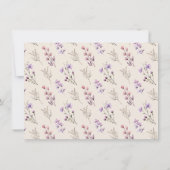 Moderne Wildblume Beige Hochzeitsflat Save The Date (Rückseite)