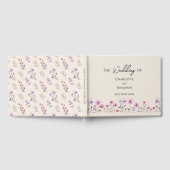 Moderne Wildblume Beige Wedding Gästebuch (Voll)
