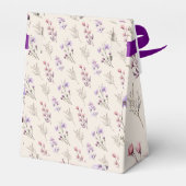 Moderne Wildblume Beige Wedge Vielen Dank Geschenkschachtel (Rückseite)