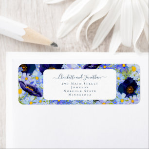 Moderne Wildblume Blue Wedding