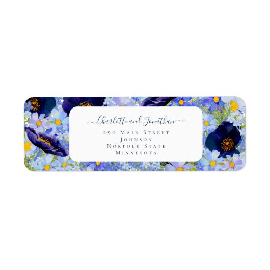 Moderne Wildblume Blue Wedding (Vorne)