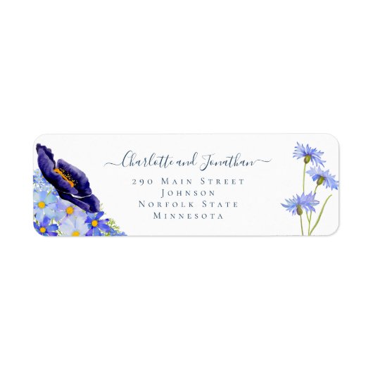 Moderne Wildblume Blue Wedding (Vorne)