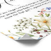 Moderne Wildblume Blumenfang Brautparty Poster (Ecke)