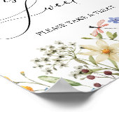Moderne Wildblume Blumenflora Brautparty Liebe ist Poster (Ecke)