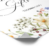 Moderne Wildblume Blumenkarten & Geschenke Poster (Ecke)